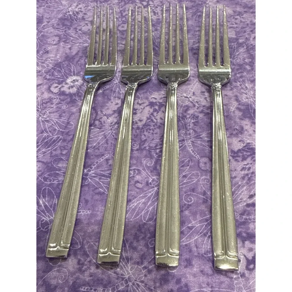 Wallace WAS244 Stainless Steel‎ Flatware Dinner Forks Fork Set Of 4